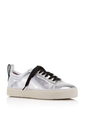 

STUART WEITZMAN Женские кожаные спортивные кроссовки Silmen Silver Aoki на платформе, Серебряный, ADLEY