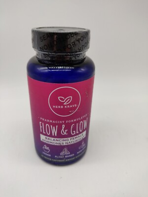 Herb Krave- Flow & Glow Natural Hormone Support for Women 60 caps EXP 09/2025