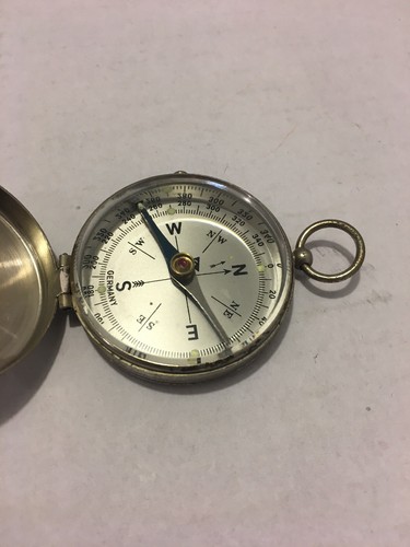 VINTAGE PIC  POCKET COMPASS CASE - MADE IN GERMANY