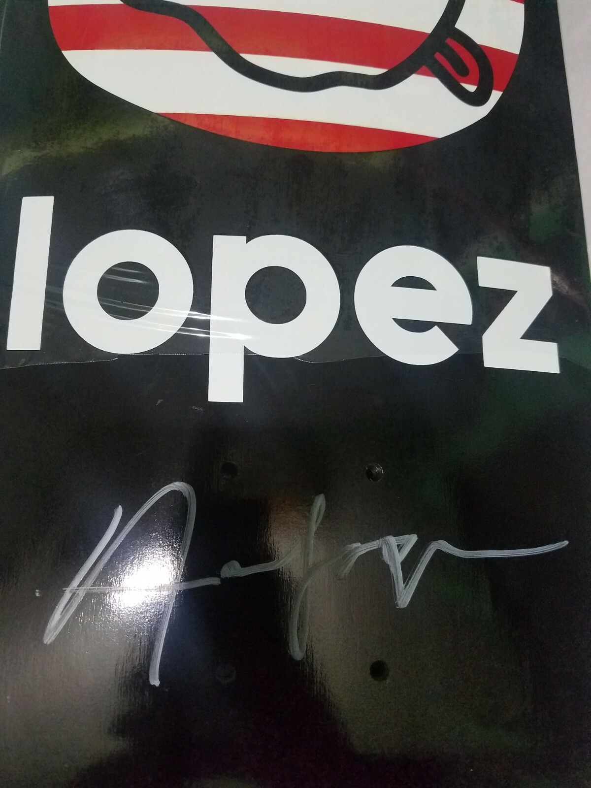 Planche De Skate Zéro Adrian Lopez Pro Model SIGNÉE - 8.25 Pouces, Noir, Œuvre D'Art En Planche