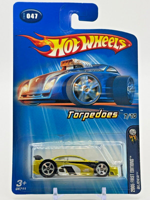 2005 HOT WHEELS FIRST EDITIONS TORPEDOES SLIDER LIME GREEN 7/10  047 (B28)