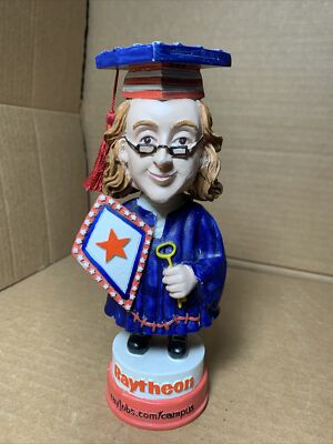 BOBBLEHEAD BEN BENJAMIN FRANKLIN RAYTHEON PROMO Advertising NO BOX - GOOD SHAPE