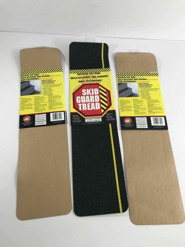 (3)SKID GUARD Reflective Mineral Abrasive Anti-Slip Traction Adhesive Tape Tread