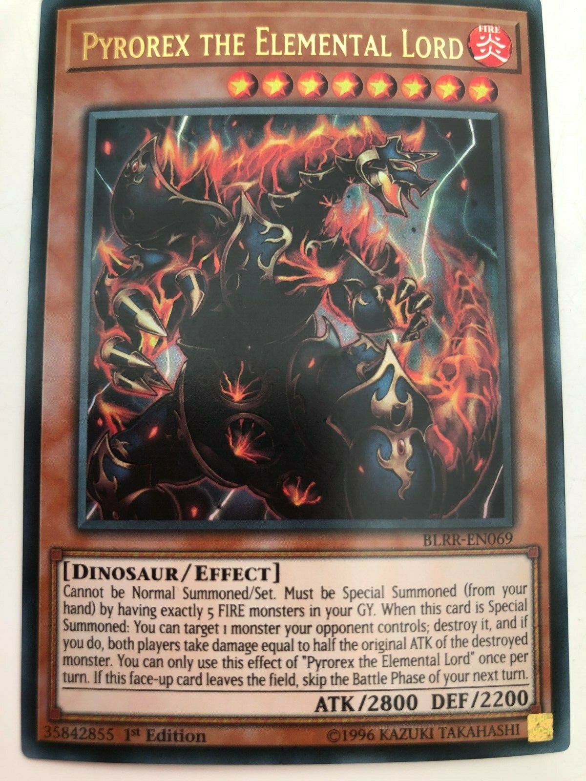 BLRR-EN069 1st Edition Yu-Gi-Oh Pyrorex The Elemental Lord - BLRR-EN069 ...