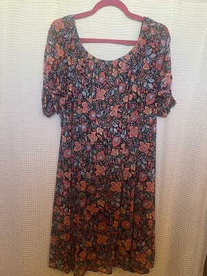 Women s Dress Joie De Vivre Floral Print XL