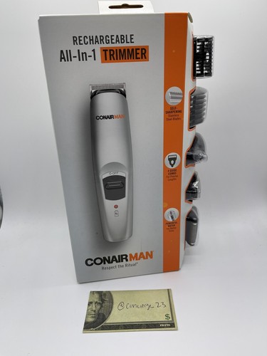 New Conair Man Rechargeable All-In-1 Trimmer Model GMT189R Self Sharping