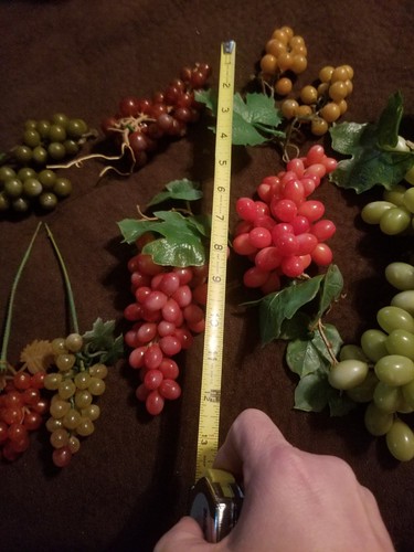 Lot of Vintage 1980s Faux Grapes Realistic Fruit Clusters Rubber and Plastic