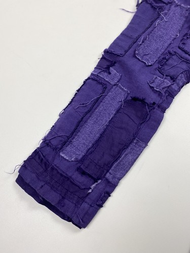 Pre-owned Haider Ackermann Ladies Patchwork Cropped Pants Trousers Size 38 / M In Purple