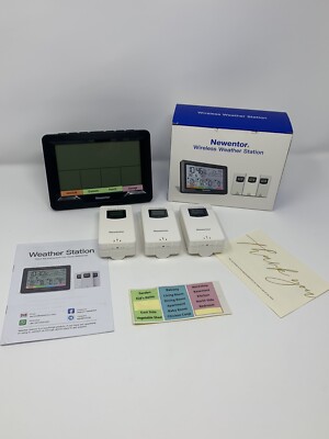 Newentor FJ3383B Black Digital Display Outdoor Sensor Wireless Weather Station