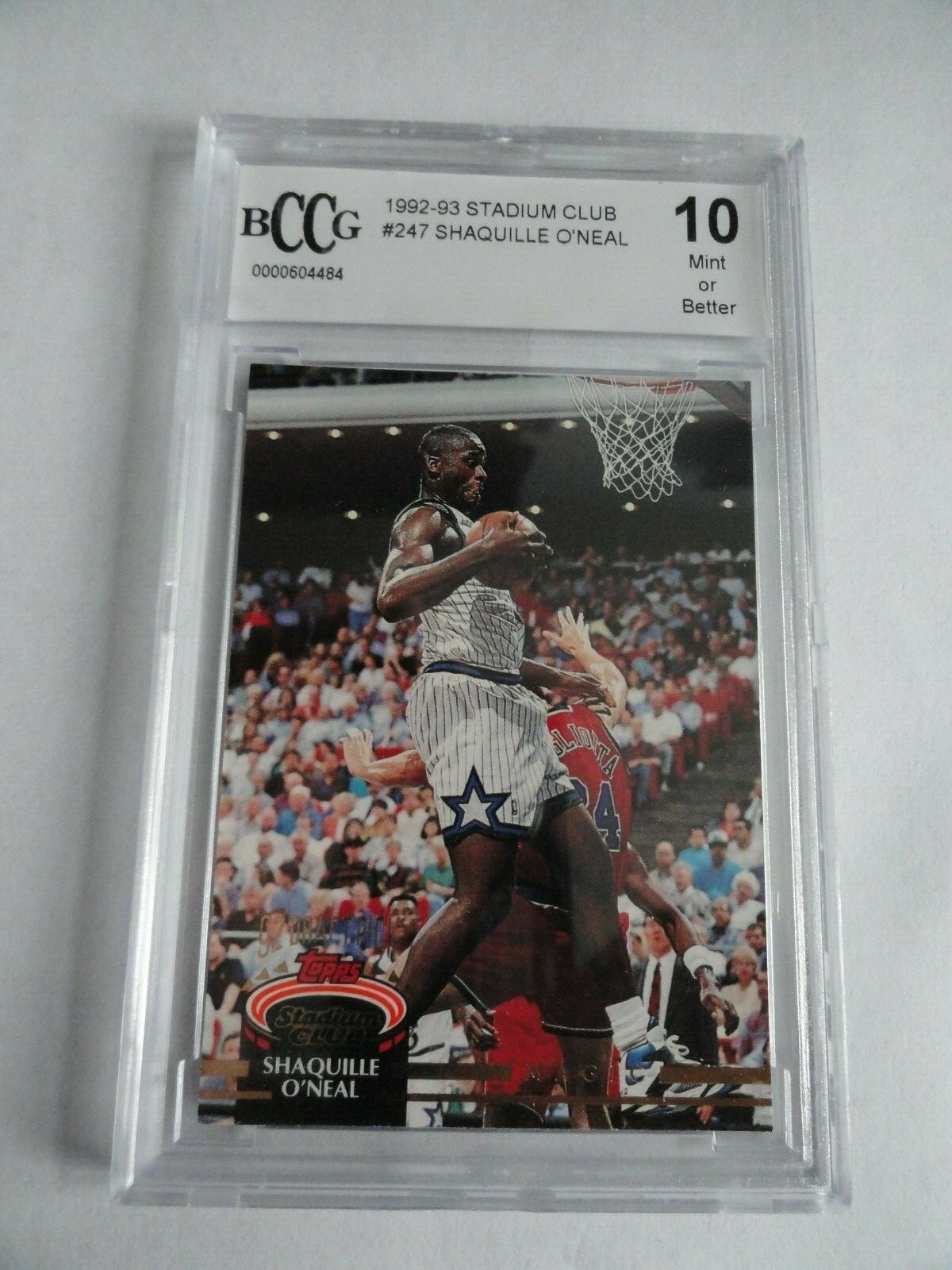 92-93 Stadium Club - SHAQUILLE O'NEAL #247- BCCG 10 - Rookie