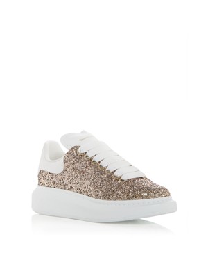 Женские кроссовки на танкетке с коричневым блеском ALEXANDER MCQUEEN-1-1/2 на платформе, 41