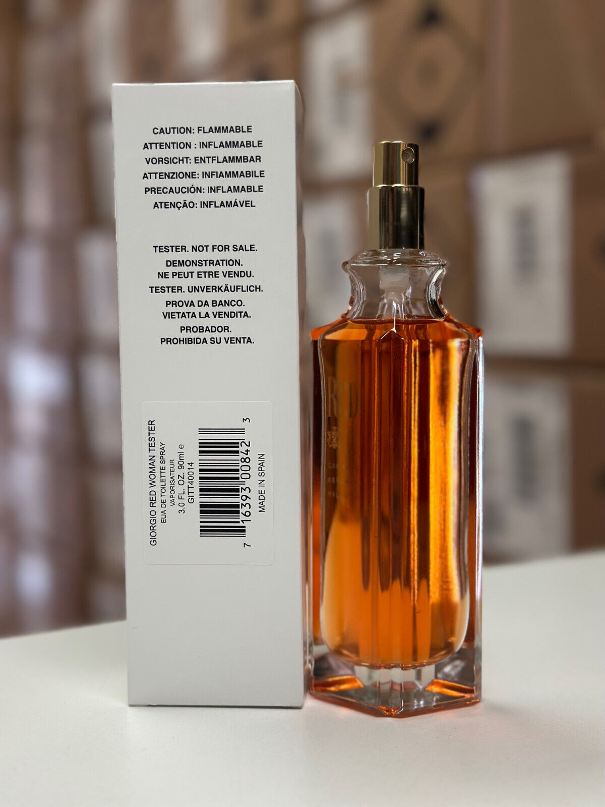 Red Eau De Toilette Spray (Tester) By Giorgio Beverly Hills - 3 oz Red Eau De Toilette Spray (Tester) By Giorgio Beverly Hills - 3 oz