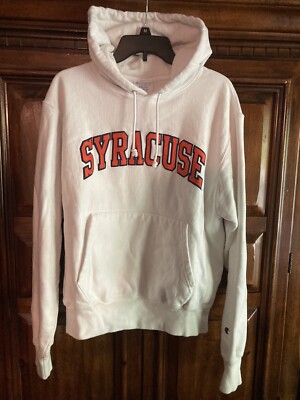 Vtg Syracuse Orange Reverse Weave Hoodie (M) by Champion Pre-owned