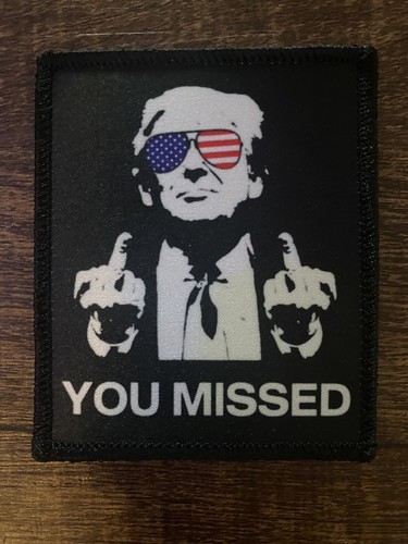 Cornhole Bags Bag (3x2.5 Inch) Donald Trump You Missed  Patch Vel-cro Backing