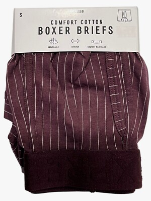 NWT EXPRESS Comfort Cotton Boxer Briefs Sz S-M-L-XL Purple Stripes #E1