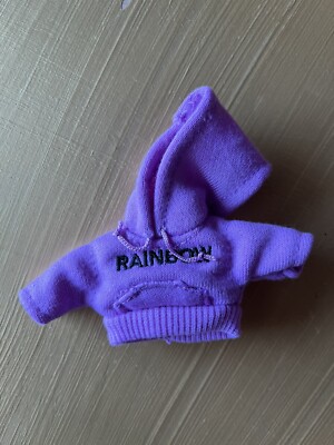 TOP RAINBOW HIGH DOLL EMI VANDA BLACK PURPLE HOODIE CROP SWEATSHIRT ACCESSORY