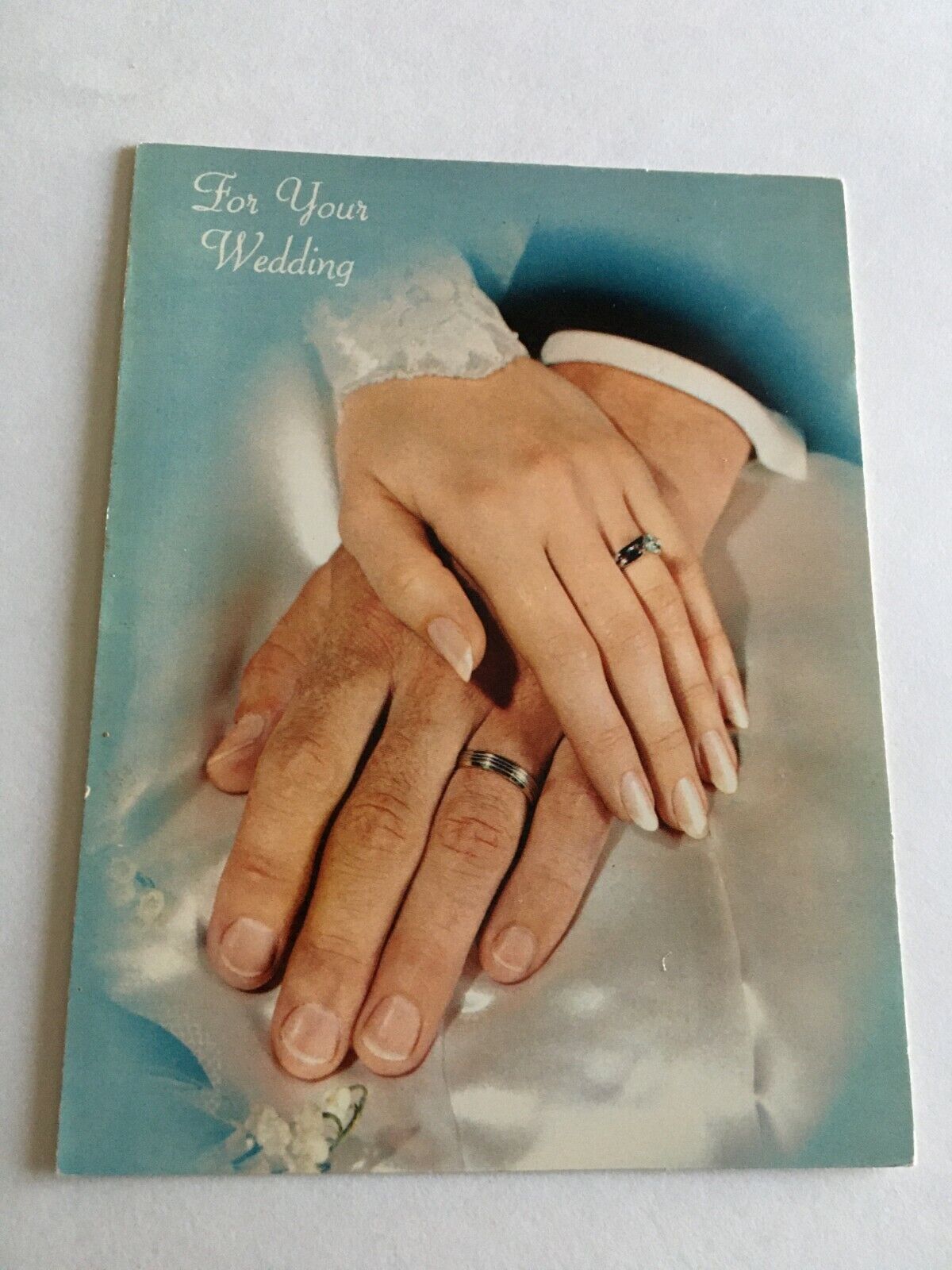 Vintage 1960s Greeting Card Wedding Holding Hands Collectible ...