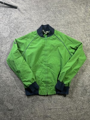 Vintage ARC Ski & Sportswear Jacket Mens Medium Green Blue Bomber Made USA 80s