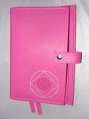 Narcotics Anonymous NA Basic Text 6TH How an Why PINK  Deluxe Double Book Cover 
