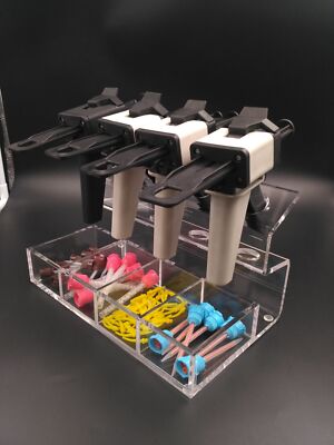 Plasdent 1411 Dental Impression Syringe Organizer Clear Acrylic 12.25''X9.5''X6''D