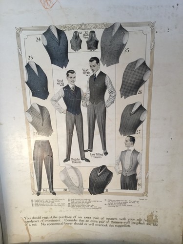 Vintage Men's Fashion 1915 Edesco Edward E. Strauss Autumn Catalog 22