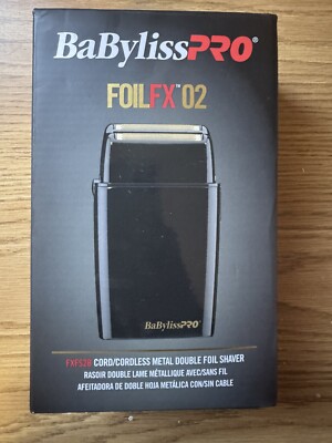 BaByliss PRO FX02 Dual Foil Metal Shaver, Black FXFS2B Cord / Cordless Electric