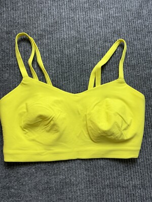 All In Motion Sport Bra Womens 1X Yellow wire Free Light Support GYM Strappy New