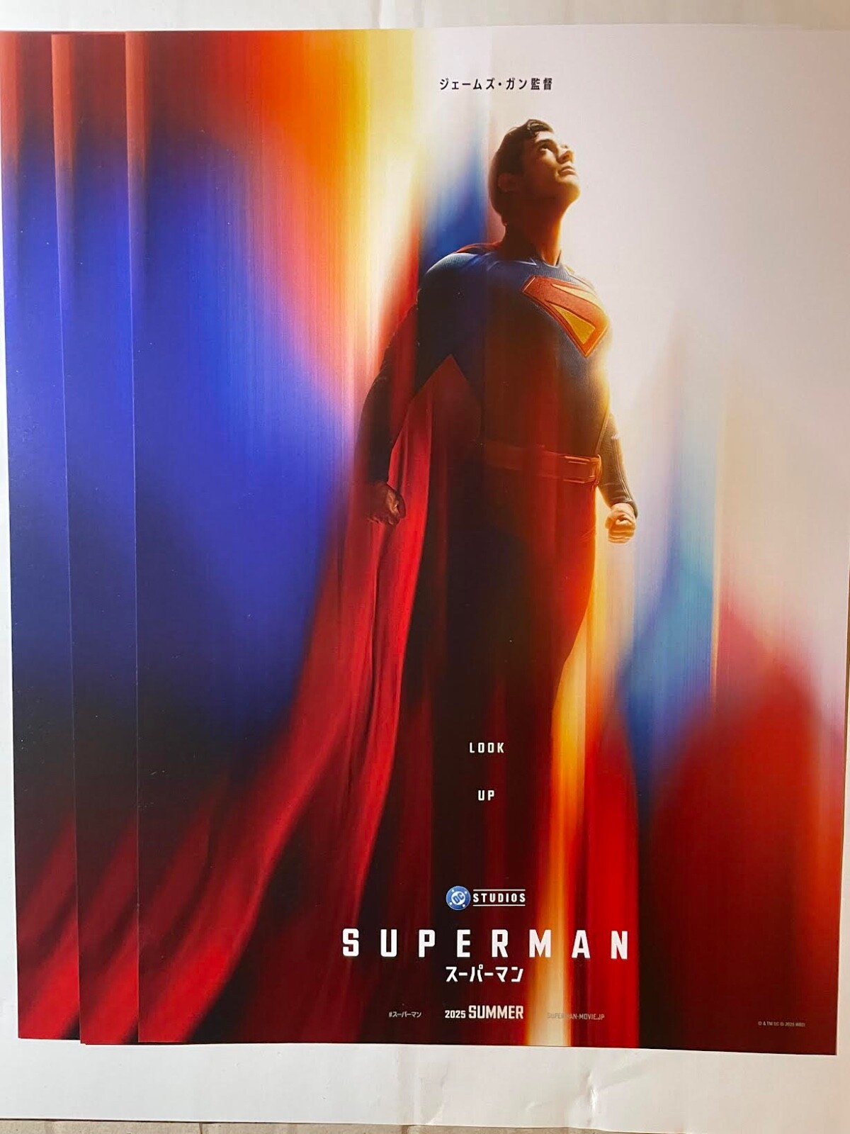 スーパーマン superman 2025 映画　ポスター　両面　us版　額付き スーパーマン superman 2025 映画 ポスター 両面 us版 額付き
