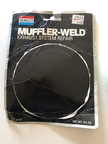 VINTAGE Qualco Muffler Weld Tin 6 1/2 Oz NIB Car Collectible