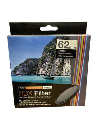 Vivitar 62mm Neutral Density Variable Fader NDX Filter ND2 to ND1000 VNDX-62
