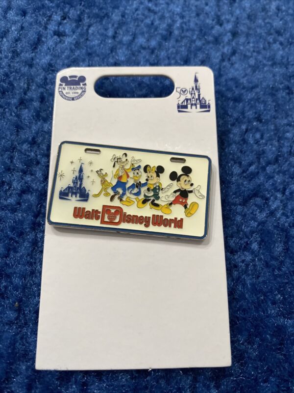 2021 Disney World Parks 50th Anniversary Vault Series Vintage License Plate Pin