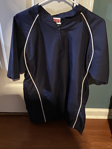Rawlings mens short sleeve 1/4 zip baseball pullover wind Rawlings mens short sleeve 1/4 zip baseball pullover wind