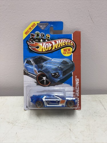 2013 Hw Racing #140/250 Bullet Proof Hotwheels Blue Track Ready
