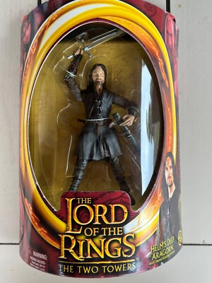 Lord of the Rings ARAGORN Helms Deep The Two Towers Action Figure 2002 Toybiz
