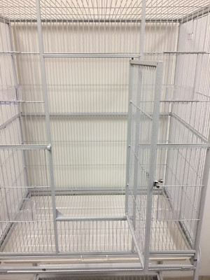 X-LARGE 64" Bird Parrot Flight Breeder Cage Breeding Doors With Rolling Stand