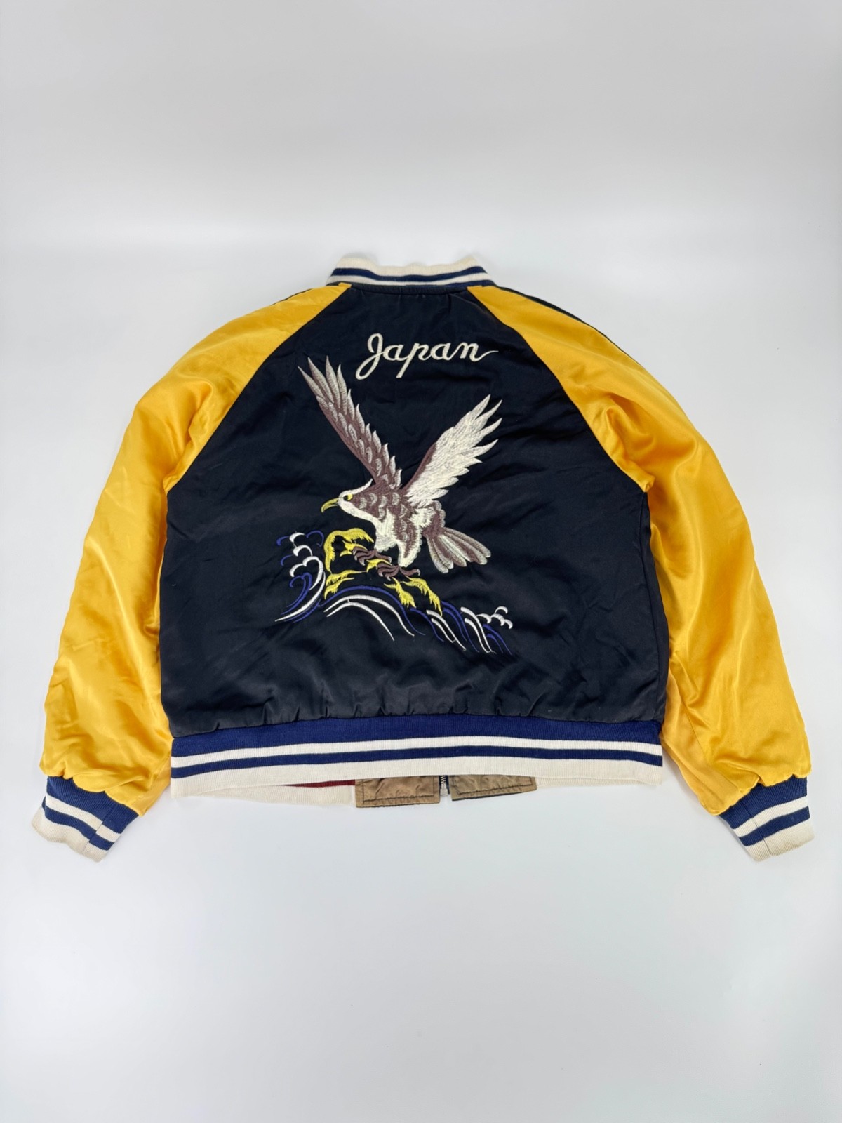 50s VINTAGE JAPAN JACKET スカジャン 別珍 サテン 短丈 Jacket 1950s 