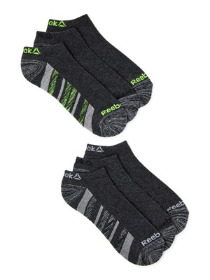 Reebok Men's Pro Series No Show Socks, 6-Pack