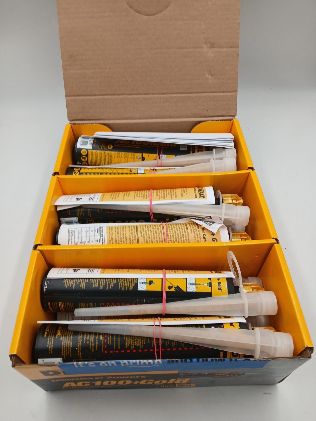 Dewalt AC100+ Gold Quik-Shot Acrylic Epoxy Adhesive 10 OZ.(Case of 12)