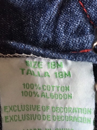 Sesame Street Jean Skirt Overalls Infant Girls Size 18 Months