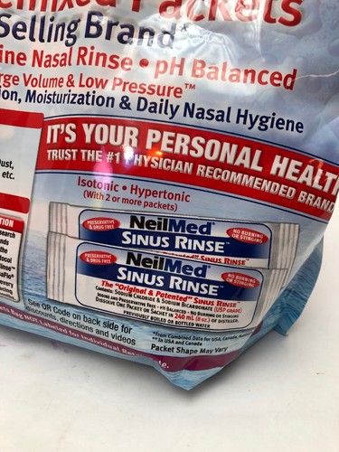 NeilMed 250 PREMIXED PACKETS SINUS RINSE RELIEF NEW ALLERGY DRY NOSE THERAPY FLU