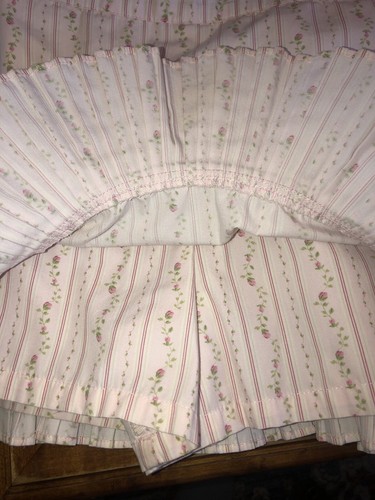 Vintage Gymboree Girls Pink Striped Rose Print Floral Pleated Skirt Sz 6