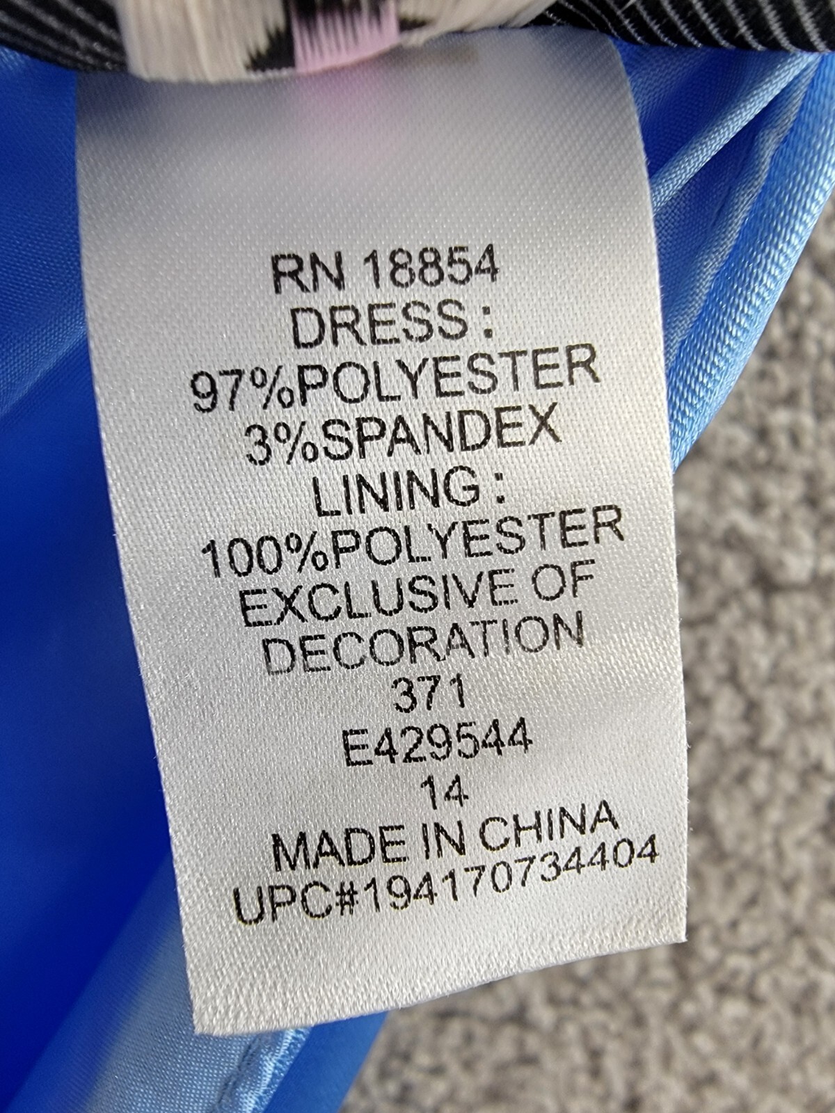 Rare Editions Sleeveless Imitation Pearl Halter Dress Big Girls 14 Blue Back Zip - Picture 9 of 16