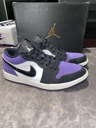 Nike Jordan 1 Low Court Purple UK8 Suede 2019 | eBay