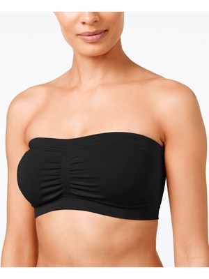 

FASHION FORMS Intimates Черный бюстгальтер-бандо со сборками по центру, MC663