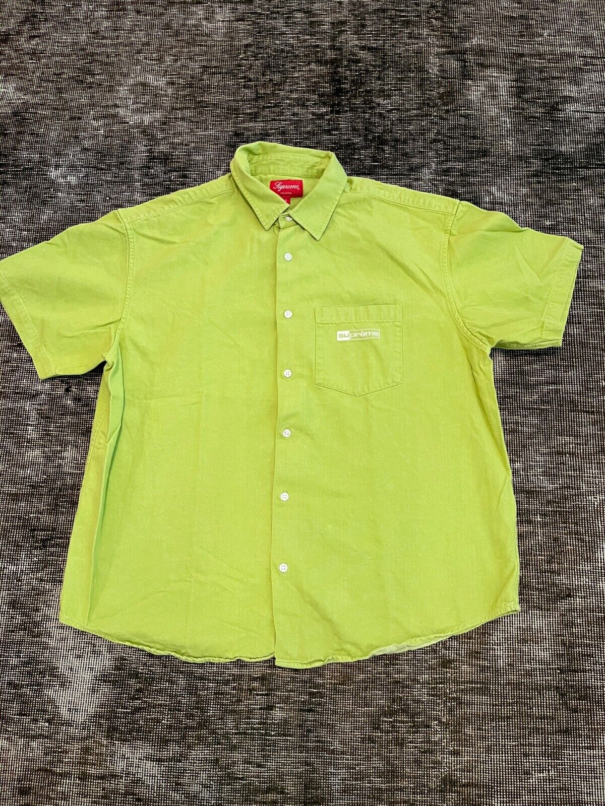 Supreme SS Lime Green Short Sleeve Oxford Shirt size Large Supreme SS Lime Green Short Sleeve Oxford Shirt size Large
