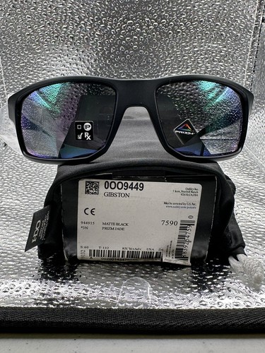 New OAKLEY Gibston Matte Black Prizm Jade Lenses OO9449-1560 New OAKLEY Gibston Matte Black Prizm Jade Lenses OO9449-1560