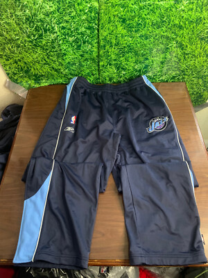 NBA Utah Jazz Basketball Snap Warm-Up Pants Navy/Blue Reebok Size 2XL