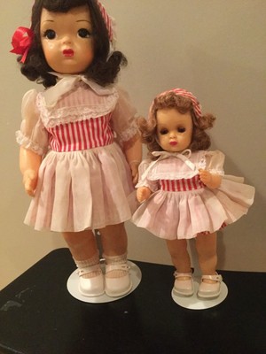 Doll Terri Lee and Tiny Terri Lee in Rare matching Outfits tagged 1950's