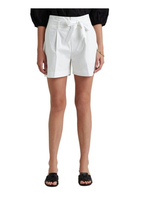 

LAUREN RALPH LAUREN Женские белые шорты с поясом и высокой талией спереди, Белый, 200831660002