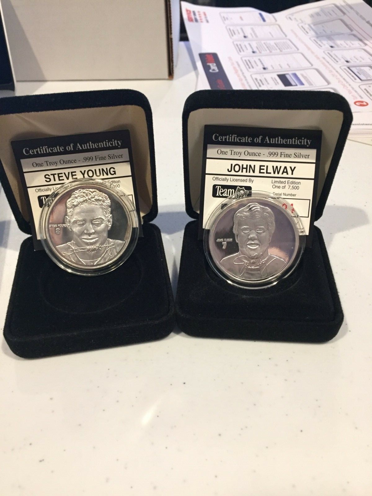 JOE MONTANA 1 OZ solid silver coin by the HIGHLAND MINT